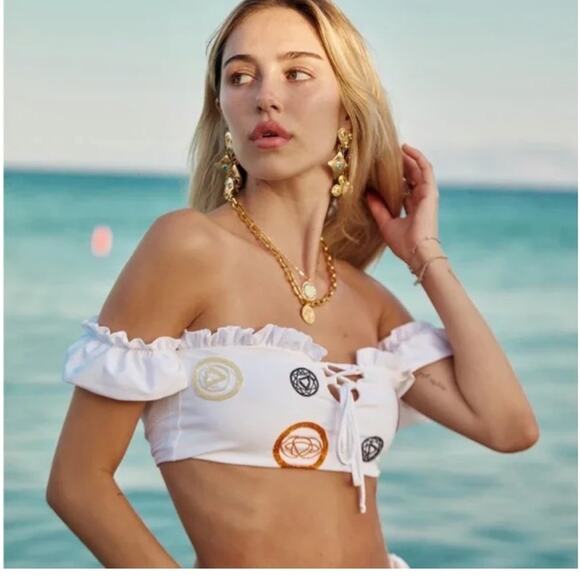 Oceanus x Cinta off the shoulder Bikini set sz M - Picture 5 of 8